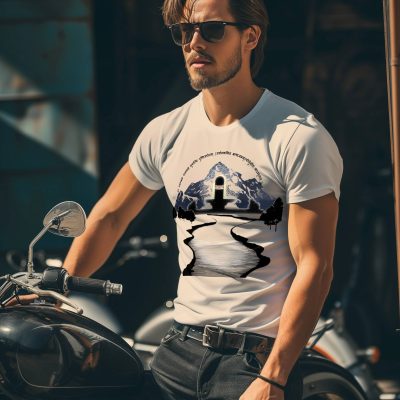 Shiva Mountain River B&W